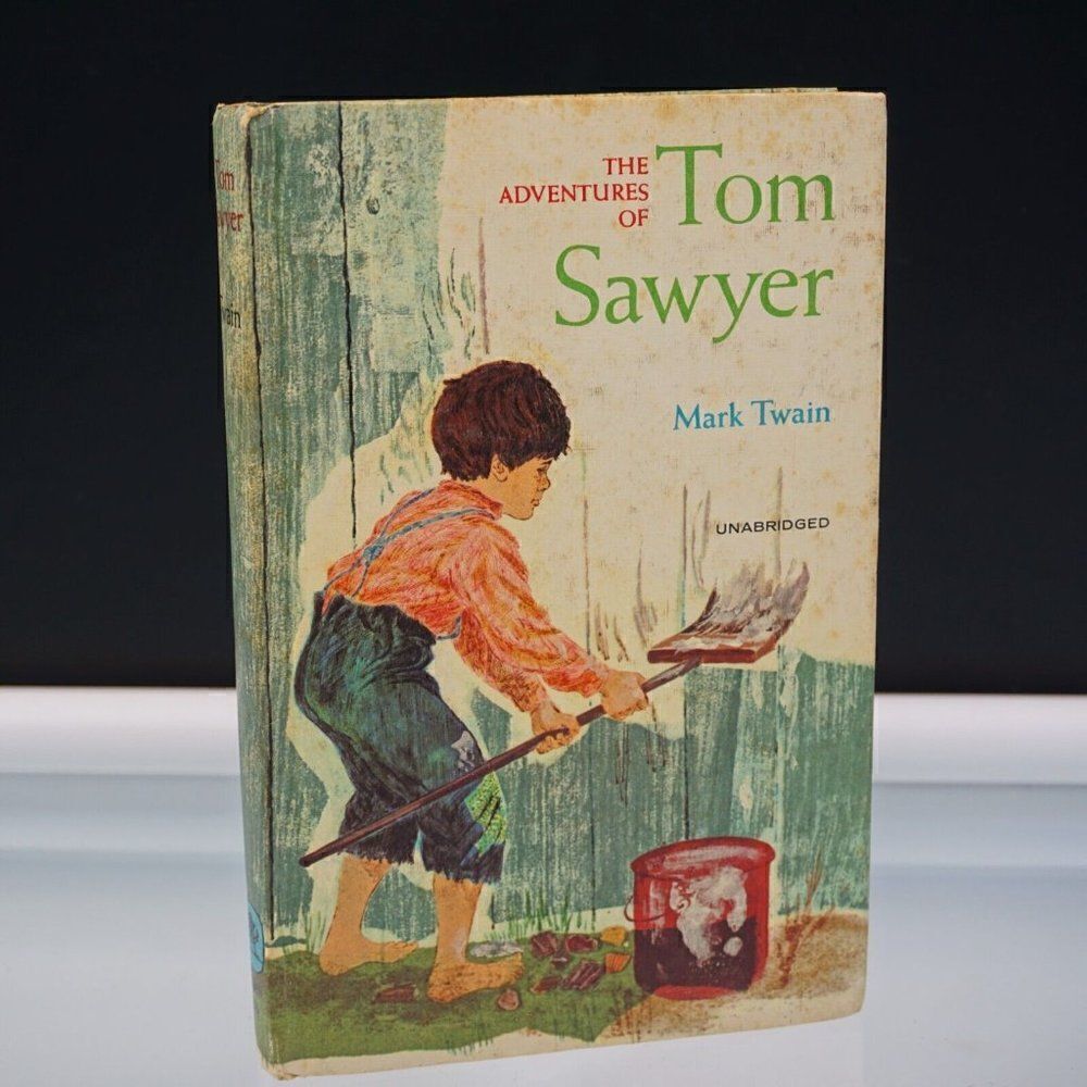 The Adventures of Tom Sawyer By Mark Twain Unabridged Golden Press 1966 HC